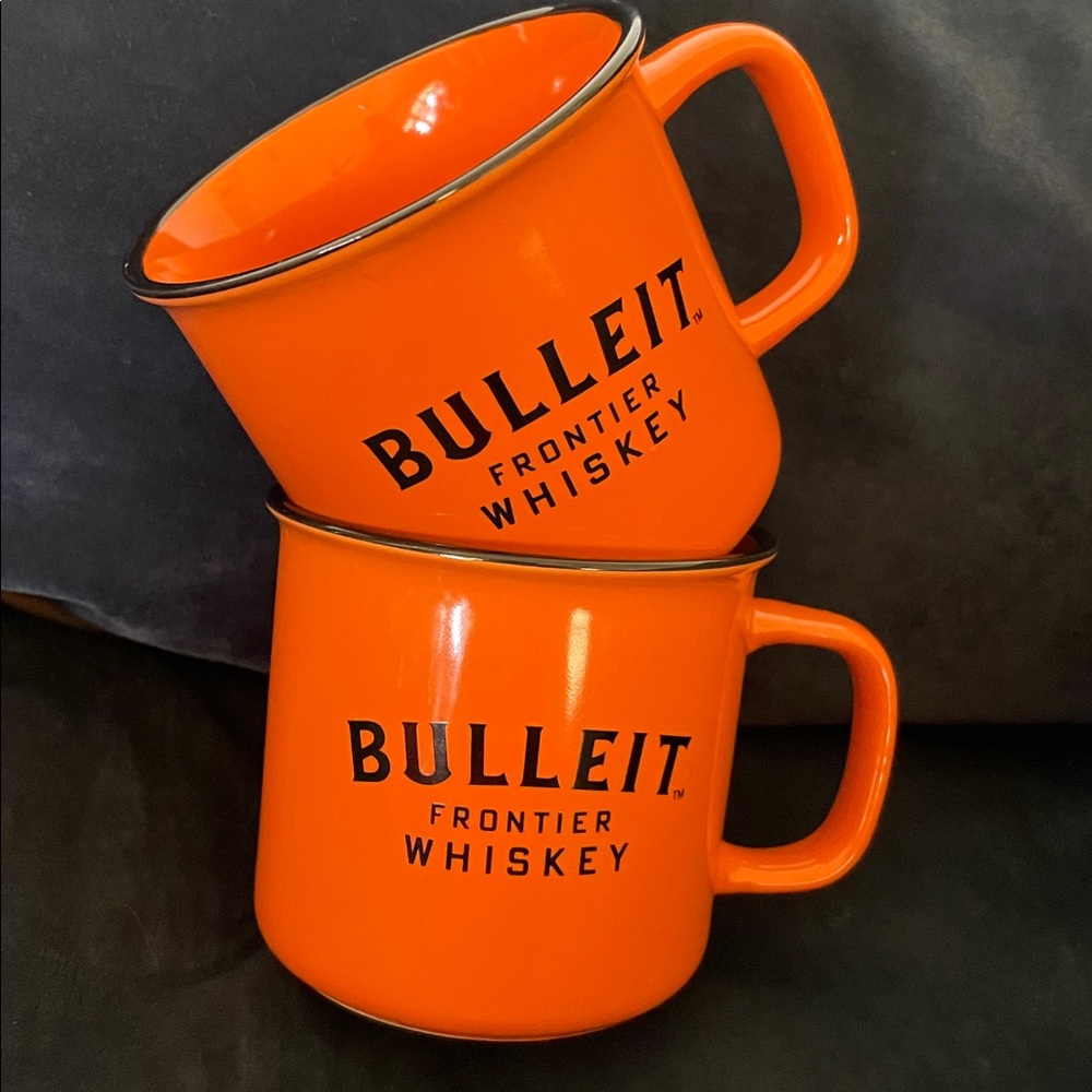 Bulleit Frontier Whiskey Campfire Coffee Mug Set of 2